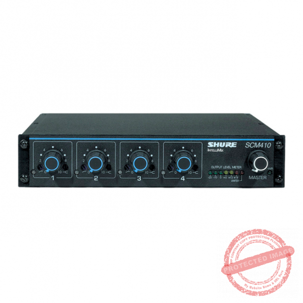 SHURE SCM410 Mezclador Automático de micrófonos de 4 canales